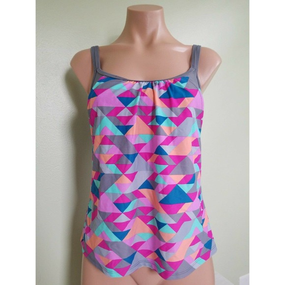 Go by Gossip Triangle Tango layered tankini top and swim skirt set size L - Picture 2 of 9